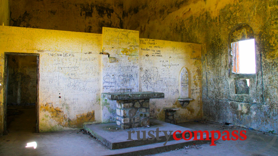 The eerie church at Mt Bokor, Kampot